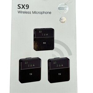SX9 Wireless Lavalier Microphone for iPhone, Android, and Cameras New!